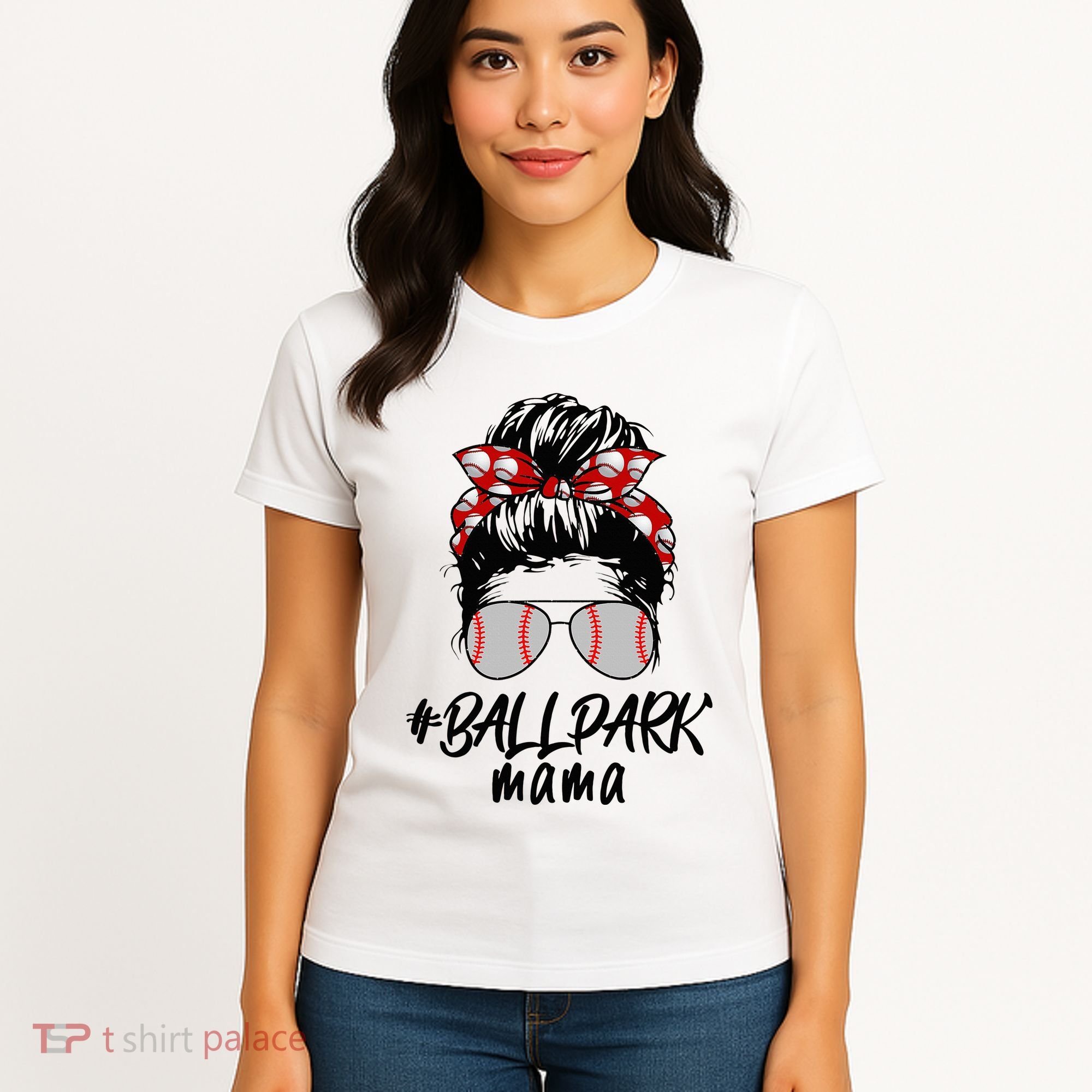 Ball Park Mama. Baseball Softball MotherS Day Ideas For Mom Women's T-Shirt