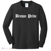 Brown Pride Mexican Native American Chicano Og Latino Kids Long Sleeve Shirt thumb 0