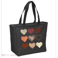 Black Pride Melanin Skin Tone Hearts Black History Month Tote Bag thumb 2