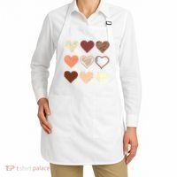 Black Pride Melanin Skin Tone Hearts Black History Month Apron thumb 2