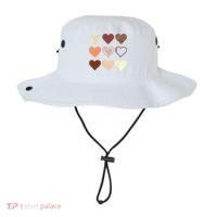 Black Pride Melanin Skin Tone Hearts Black History Month Bucket Hat thumb 0