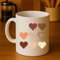 Black Pride Melanin Skin Tone Hearts Black History Month Coffee Mug thumb 4