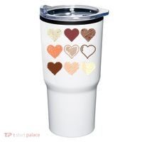 Black Pride Melanin Skin Tone Hearts Black History Month Tumbler thumb 0