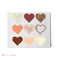 Black Pride Melanin Skin Tone Hearts Black History Month Mousepad thumb 0
