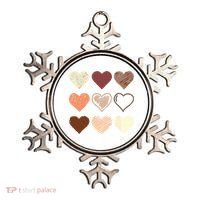 Black Pride Melanin Skin Tone Hearts Black History Month Ornament thumb 0