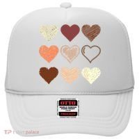 Black Pride Melanin Skin Tone Hearts Black History Month Hat thumb 0