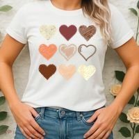 Black Pride Melanin Skin Tone Hearts Black History Month Women's T-Shirt thumb 2