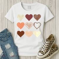 Black Pride Melanin Skin Tone Hearts Black History Month Women's T-Shirt thumb 3