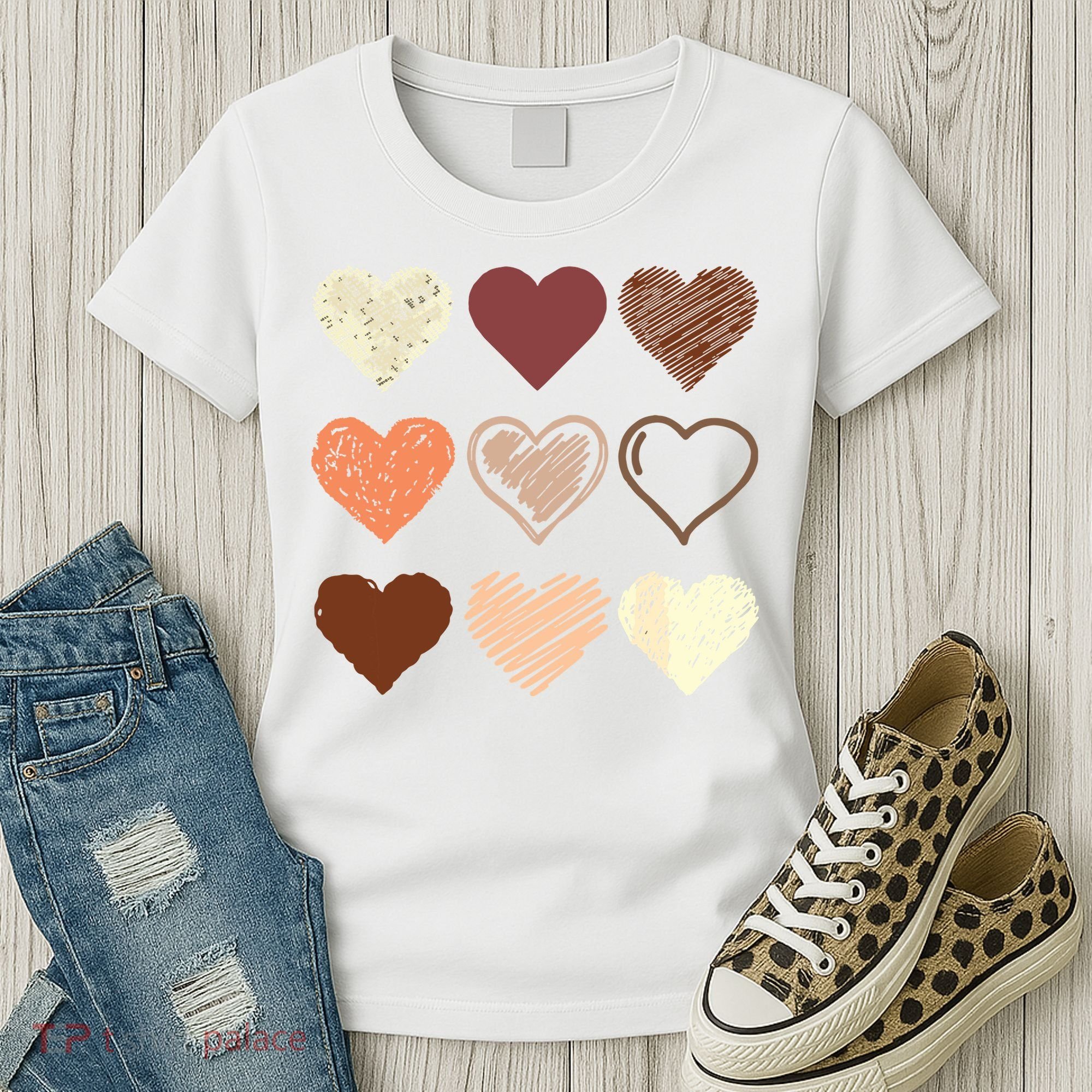 Black Pride Melanin Skin Tone Hearts Black History Month Women's T-Shirt