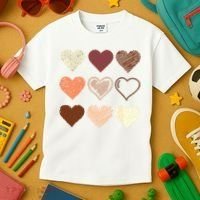 Black Pride Melanin Skin Tone Hearts Black History Month Kids T-Shirt thumb 3