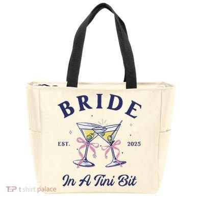 Bachelorette Party Martini Lover Bride An A Tini Bit Bride Tote Bag