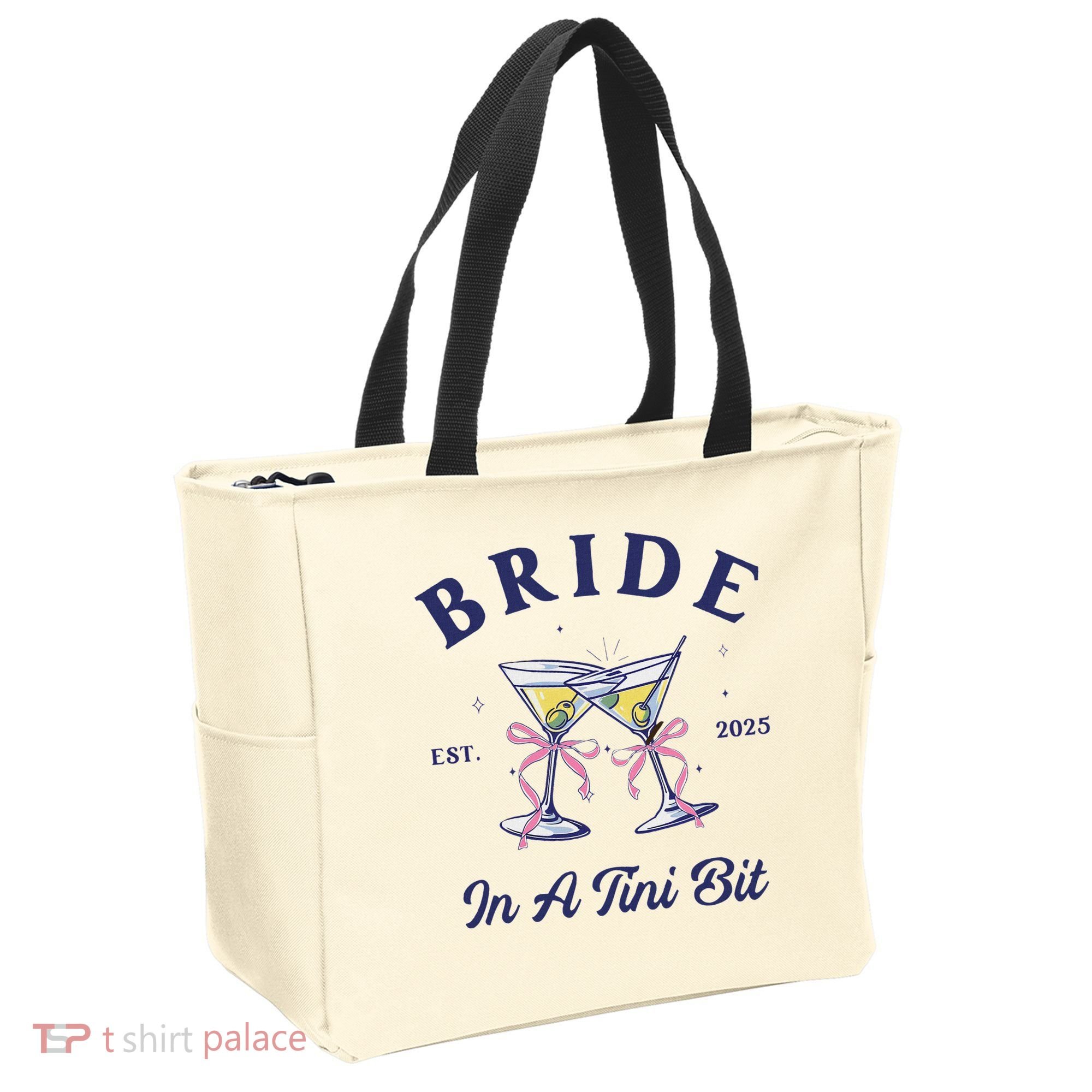 Bachelorette Party Martini Lover Bride An A Tini Bit Bride Tote Bag
