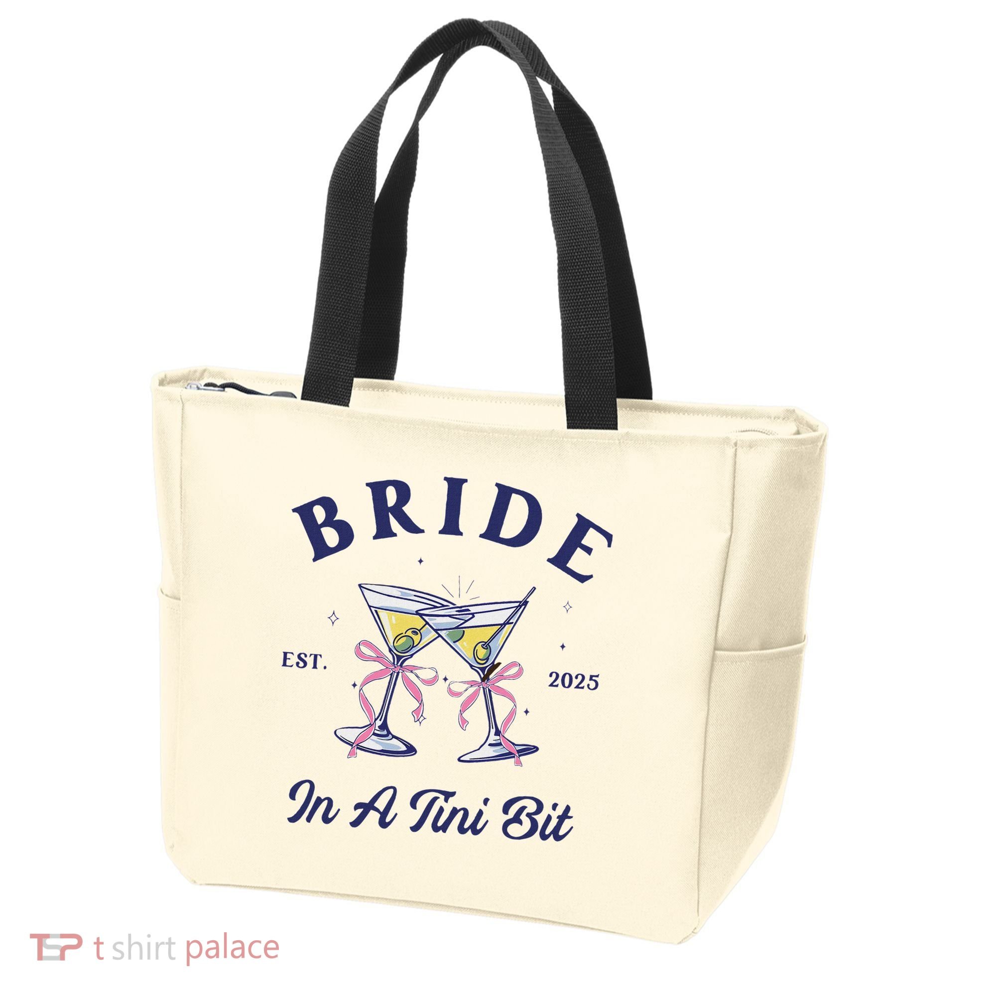 Bachelorette Party Martini Lover Bride An A Tini Bit Bride Tote Bag