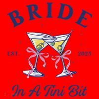 Bachelorette Party Martini Lover Bride An A Tini Bit Bride Santa Hat thumb 1