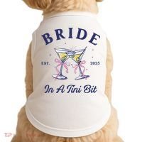 Bachelorette Party Martini Lover Bride An A Tini Bit Bride Doggie Tank thumb 0