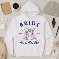 Bachelorette Party Martini Lover Bride An A Tini Bit Bride Hoodie thumb 3