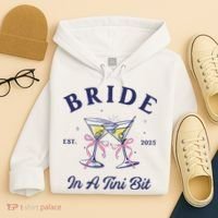 Bachelorette Party Martini Lover Bride An A Tini Bit Bride Hoodie thumb 4