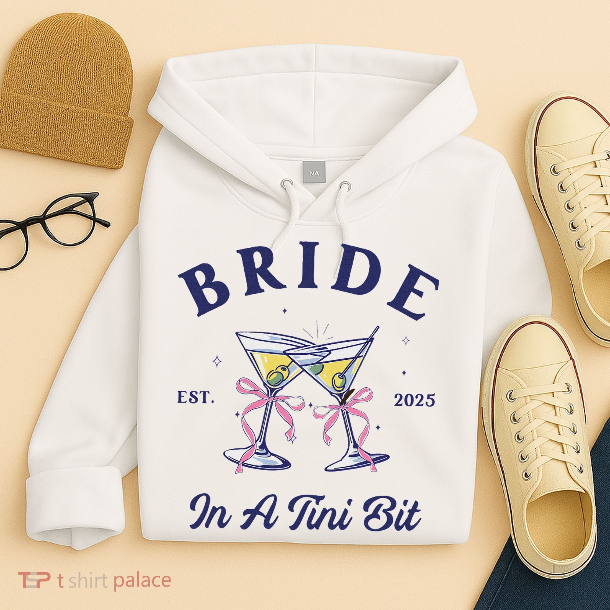 Bachelorette Party Martini Lover Bride An A Tini Bit Bride Hoodie