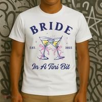 Bachelorette Party Martini Lover Bride An A Tini Bit Bride T-Shirt thumb 3