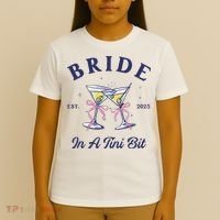 Bachelorette Party Martini Lover Bride An A Tini Bit Bride T-Shirt thumb 4