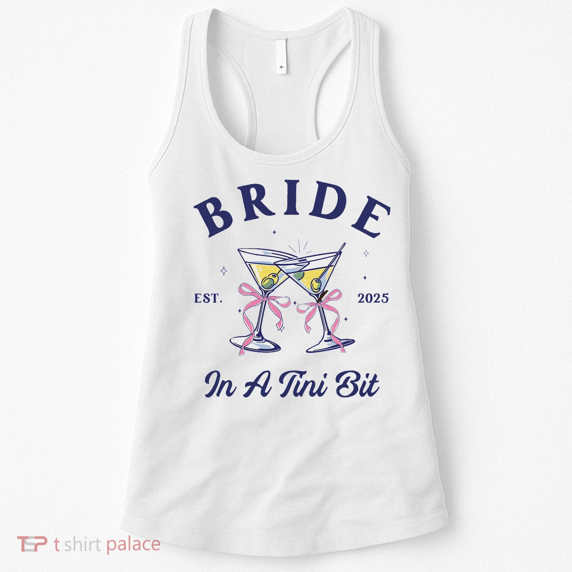 Bachelorette Party Martini Lover Bride An A Tini Bit Bride Women's Tank Top