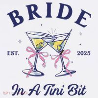 Bachelorette Party Martini Lover Bride An A Tini Bit Bride Baby Bodysuit thumb 2