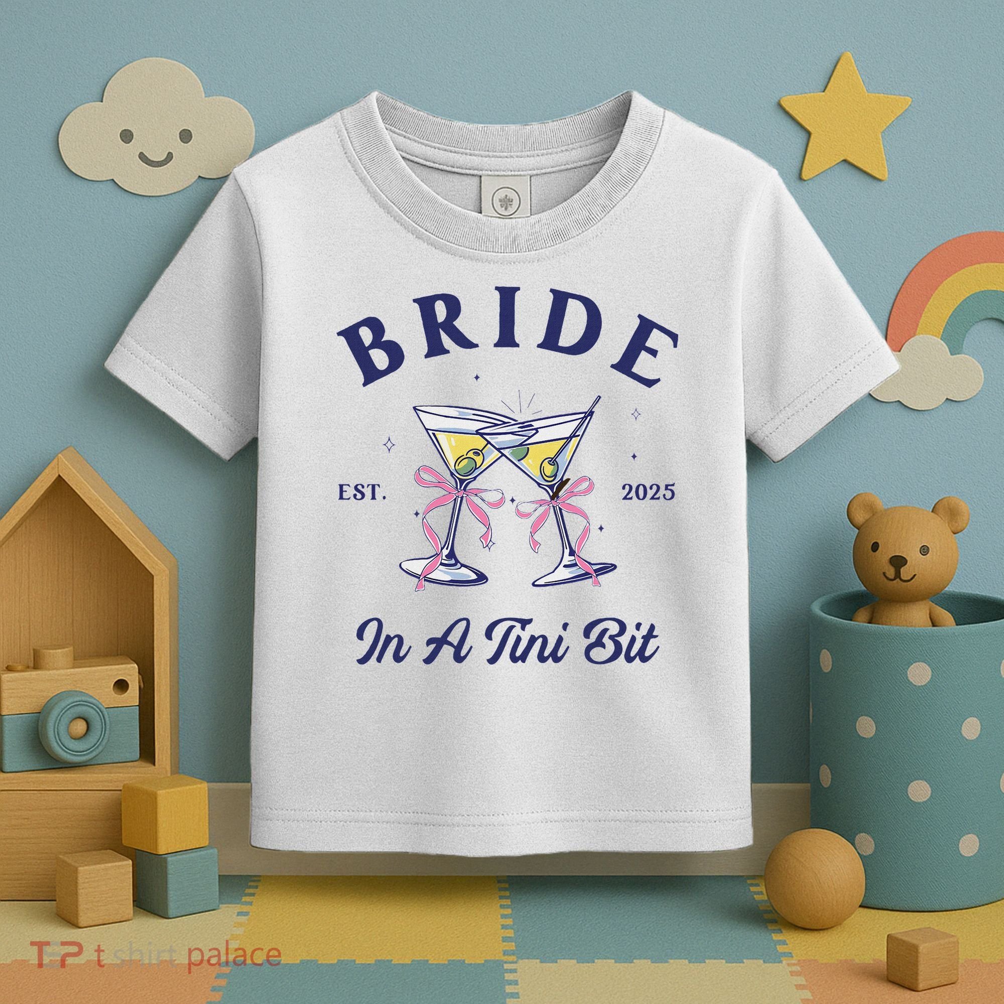Bachelorette Party Martini Lover Bride An A Tini Bit Bride Toddler T-Shirt