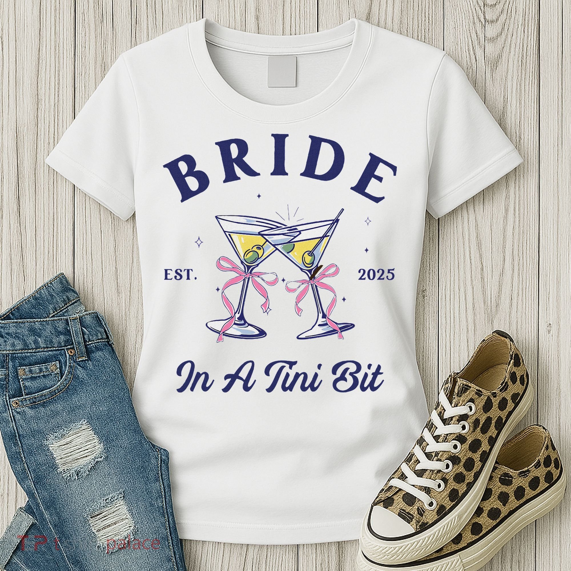 Bachelorette Party Martini Lover Bride An A Tini Bit Bride Women's T-Shirt
