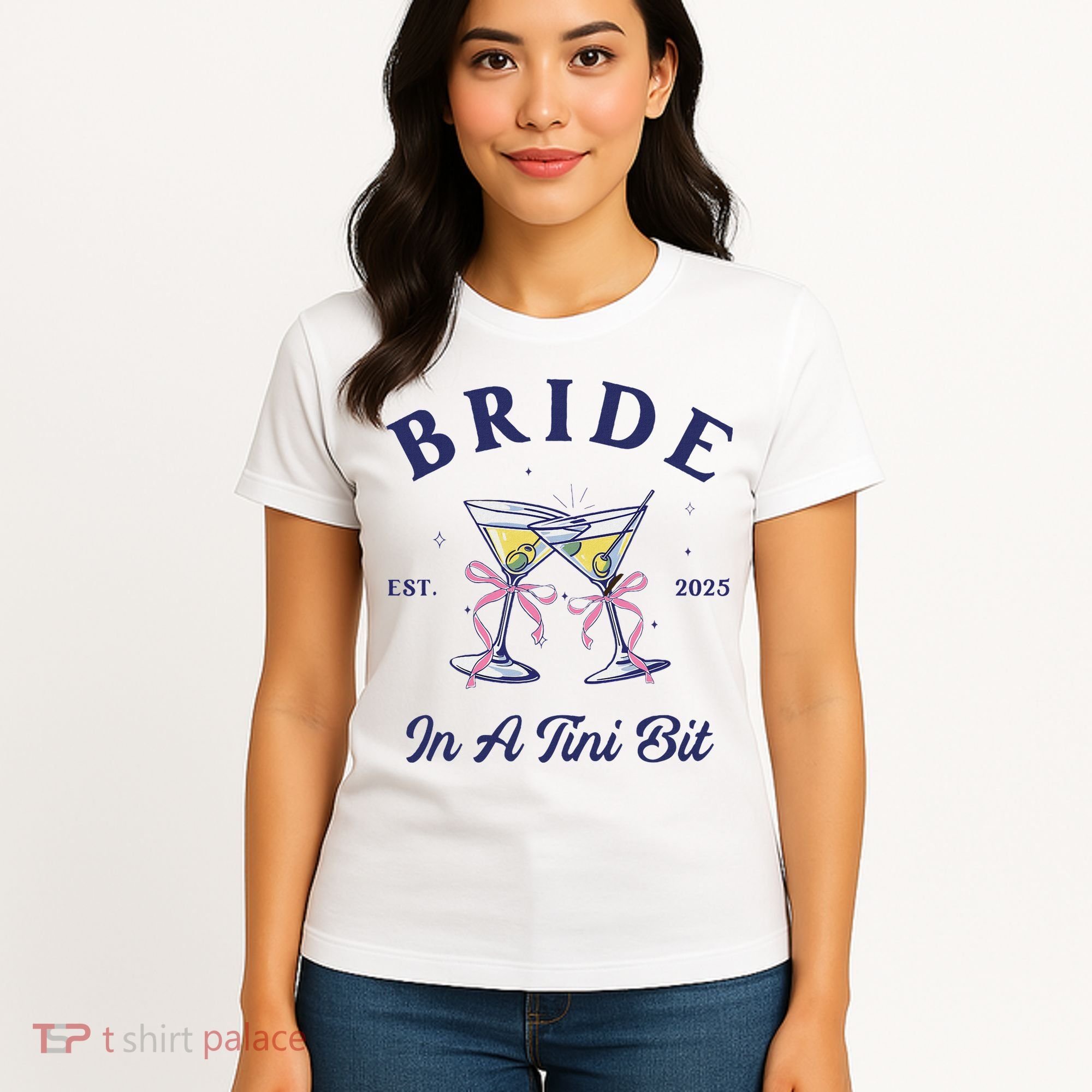 Bachelorette Party Martini Lover Bride An A Tini Bit Bride Women's T-Shirt