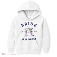 Bachelorette Party Martini Lover Bride An A Tini Bit Bride Kids Hoodie thumb 0
