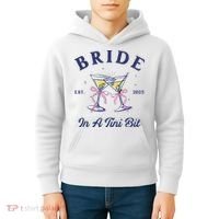 Bachelorette Party Martini Lover Bride An A Tini Bit Bride Kids Hoodie thumb 4