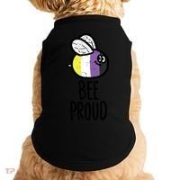 Bee Proud Nonbinary Pride Non Binary Enby Nb Flag Lgbtq Funny Gift Doggie Tank thumb 0