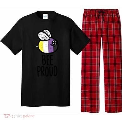 Bee Proud Nonbinary Pride Non Binary Enby Nb Flag Lgbtq Funny Gift Pajama Set