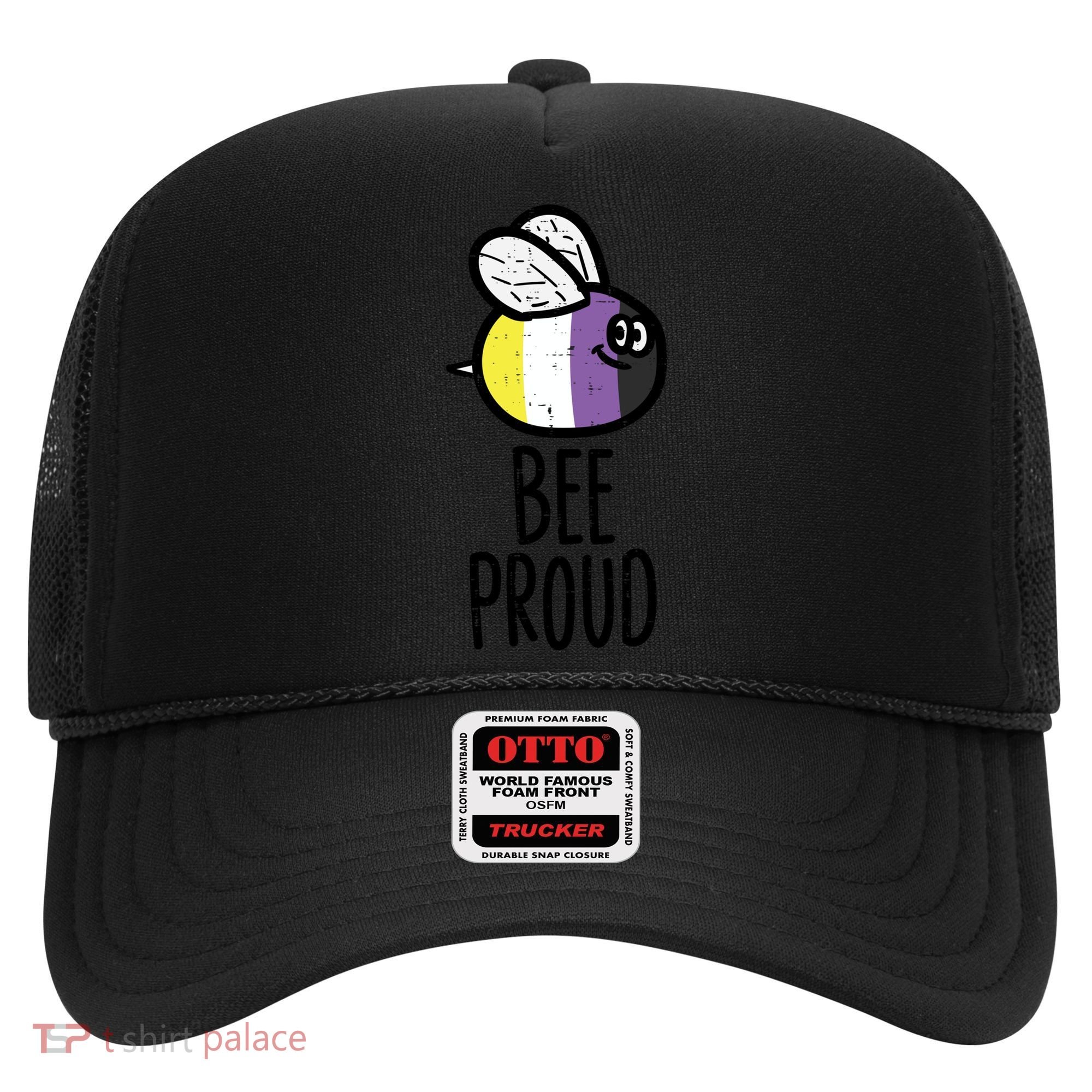Bee Proud Nonbinary Pride Non Binary Enby Nb Flag Lgbtq Funny Gift Hat