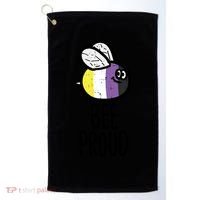 Bee Proud Nonbinary Pride Non Binary Enby Nb Flag Lgbtq Funny Gift Golf Towel thumb 0