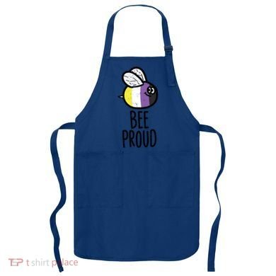 Bee Proud Nonbinary Pride Non Binary Enby Nb Flag Lgbtq Funny Gift Apron