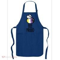 Bee Proud Nonbinary Pride Non Binary Enby Nb Flag Lgbtq Funny Gift Apron thumb 0