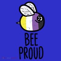 Bee Proud Nonbinary Pride Non Binary Enby Nb Flag Lgbtq Funny Gift Sweatshirt thumb 3