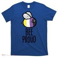 Bee Proud Nonbinary Pride Non Binary Enby Nb Flag Lgbtq Funny Gift T-Shirt thumb 0