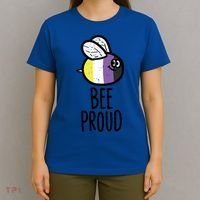 Bee Proud Nonbinary Pride Non Binary Enby Nb Flag Lgbtq Funny Gift T-Shirt thumb 4