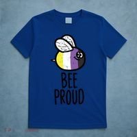 Bee Proud Nonbinary Pride Non Binary Enby Nb Flag Lgbtq Funny Gift T-Shirt thumb 5