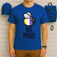 Bee Proud Nonbinary Pride Non Binary Enby Nb Flag Lgbtq Funny Gift T-Shirt thumb 6