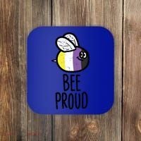 Bee Proud Nonbinary Pride Non Binary Enby Nb Flag Lgbtq Funny Gift Coaster thumb 0