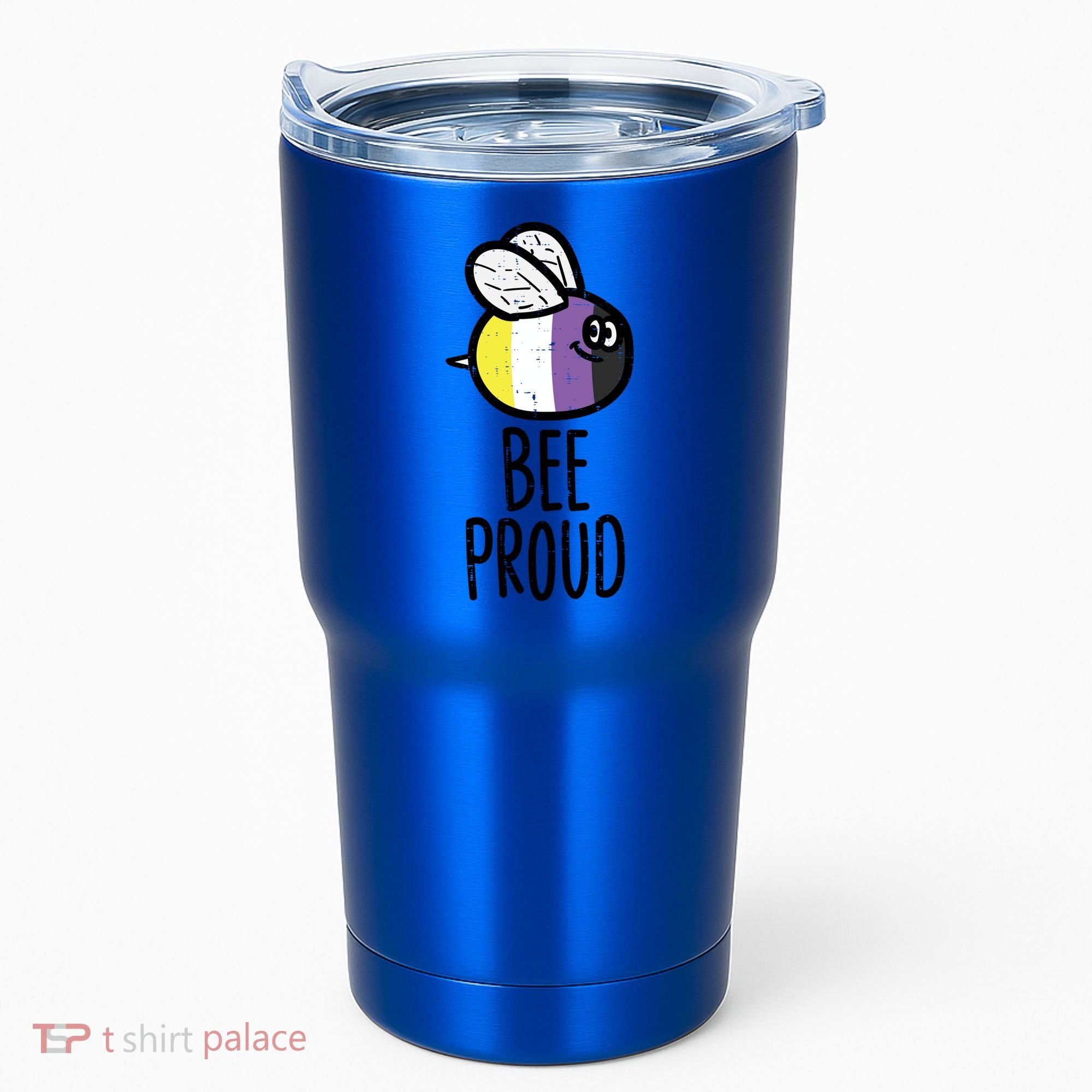 Bee Proud Nonbinary Pride Non Binary Enby Nb Flag Lgbtq Funny Gift Tumbler