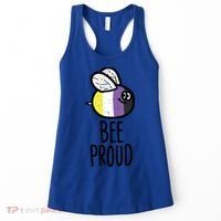 Bee Proud Nonbinary Pride Non Binary Enby Nb Flag Lgbtq Funny Gift Women's Tank Top thumb 0