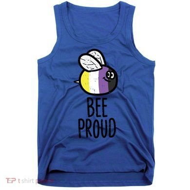 Bee Proud Nonbinary Pride Non Binary Enby Nb Flag Lgbtq Funny Gift Tank Top