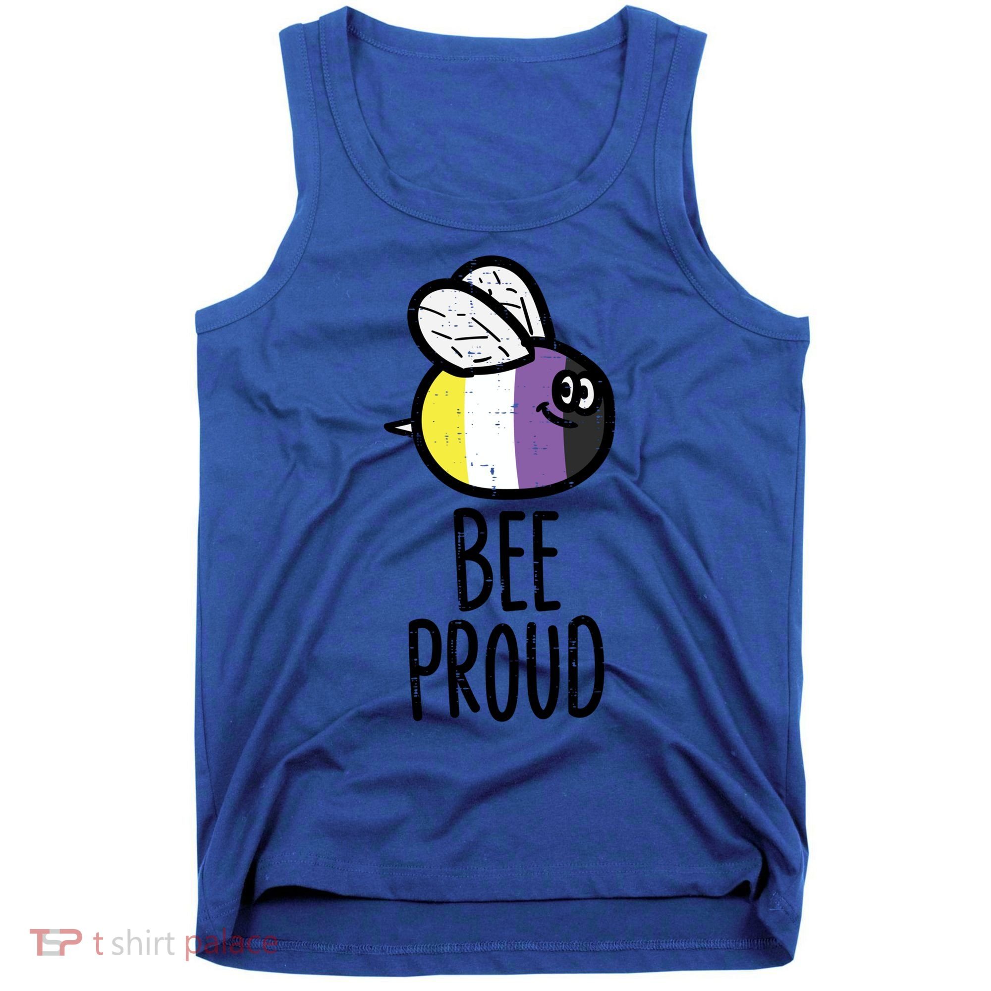 Bee Proud Nonbinary Pride Non Binary Enby Nb Flag Lgbtq Funny Gift Tank Top