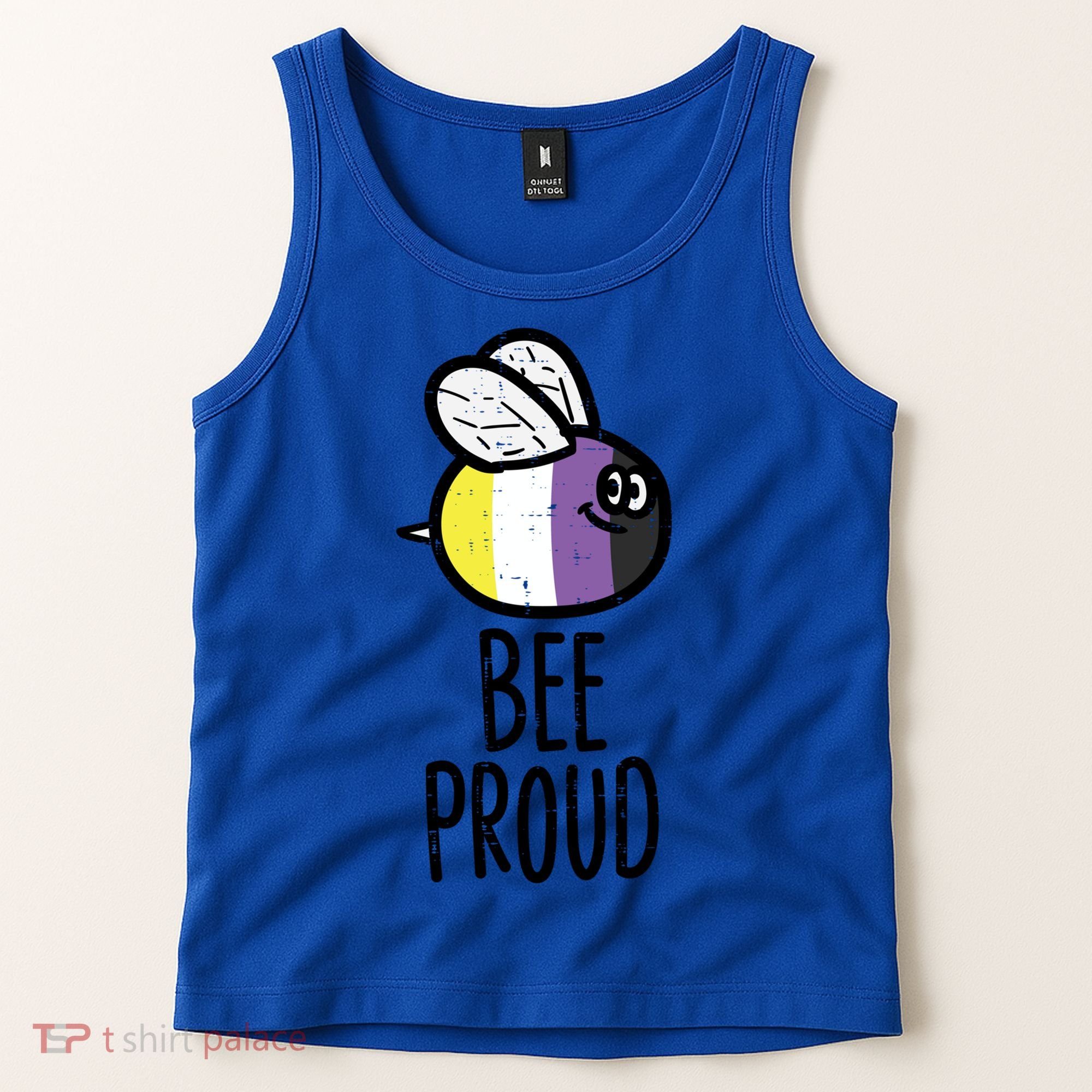 Bee Proud Nonbinary Pride Non Binary Enby Nb Flag Lgbtq Funny Gift Tank Top