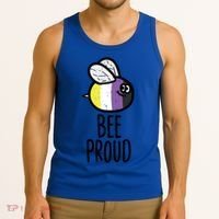 Bee Proud Nonbinary Pride Non Binary Enby Nb Flag Lgbtq Funny Gift Tank Top thumb 3
