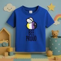 Bee Proud Nonbinary Pride Non Binary Enby Nb Flag Lgbtq Funny Gift Toddler T-Shirt thumb 3
